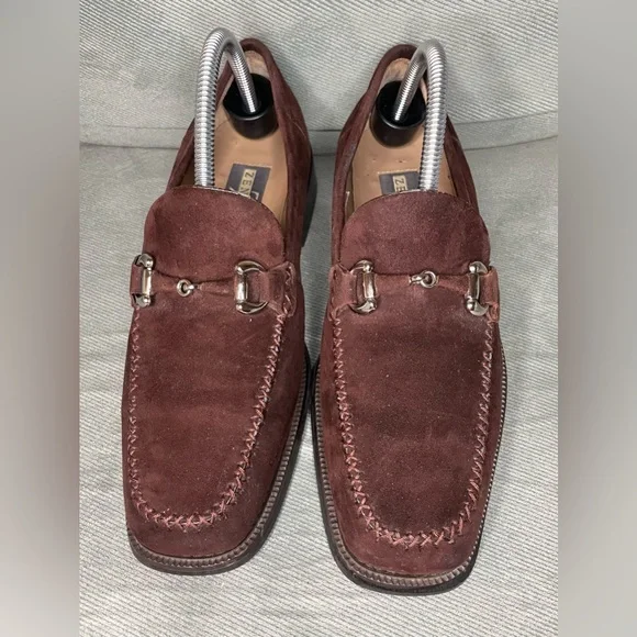 ZENGARA Men\'s Slip Ons Leather Chocolate Brown/Burgandy Dress Shoes
Size 9-1/2 M ZENGARA Men main image 2